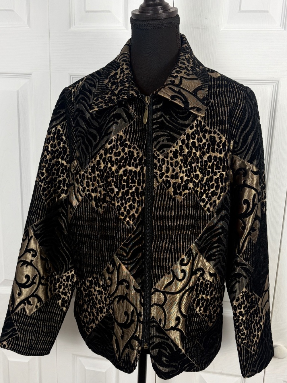 Vintage TanJay Patterned Jacket Day or Evening Wear Size US 10